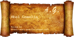 Abel Gemella névjegykártya